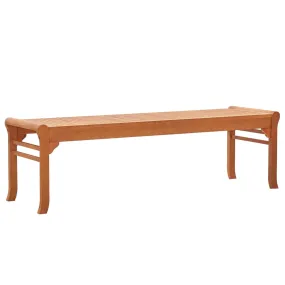 3-Seater Garden Bench 150 cm Solid Eucalyptus Wood