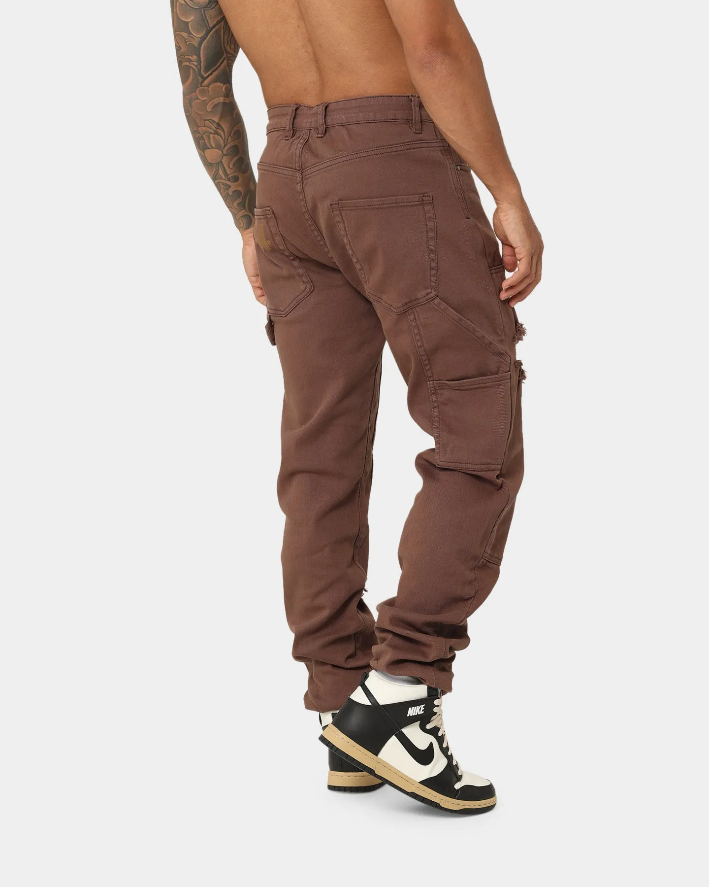 404 Distressed Carpenter Pants Brown