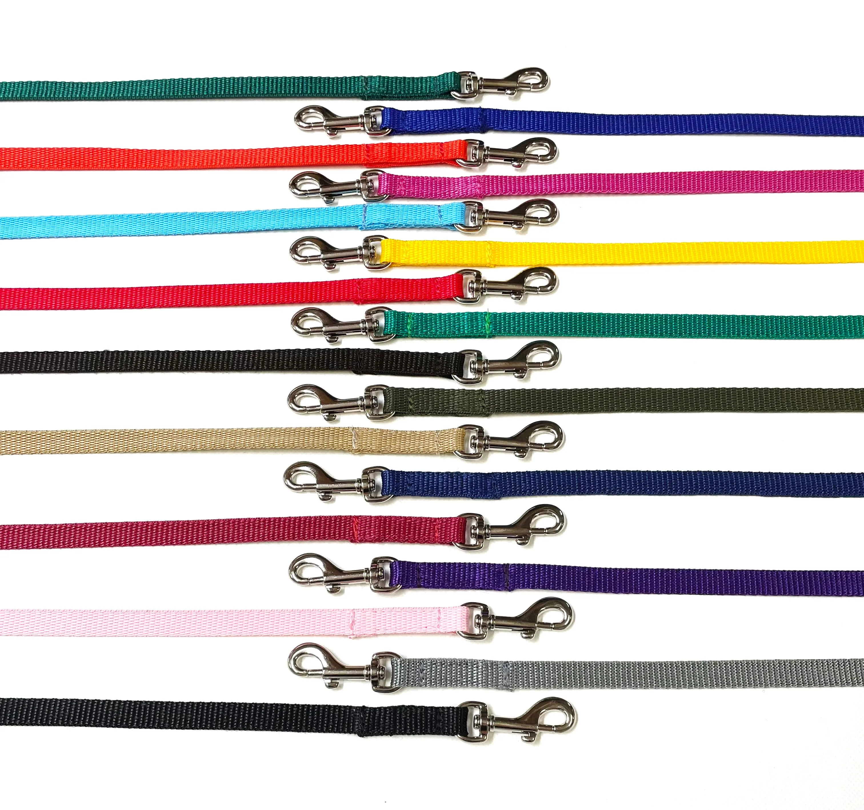 45" Long Puppy Dog Walking Lead Leash 13mm Wide Strong Durable Webbing In 19 Colours