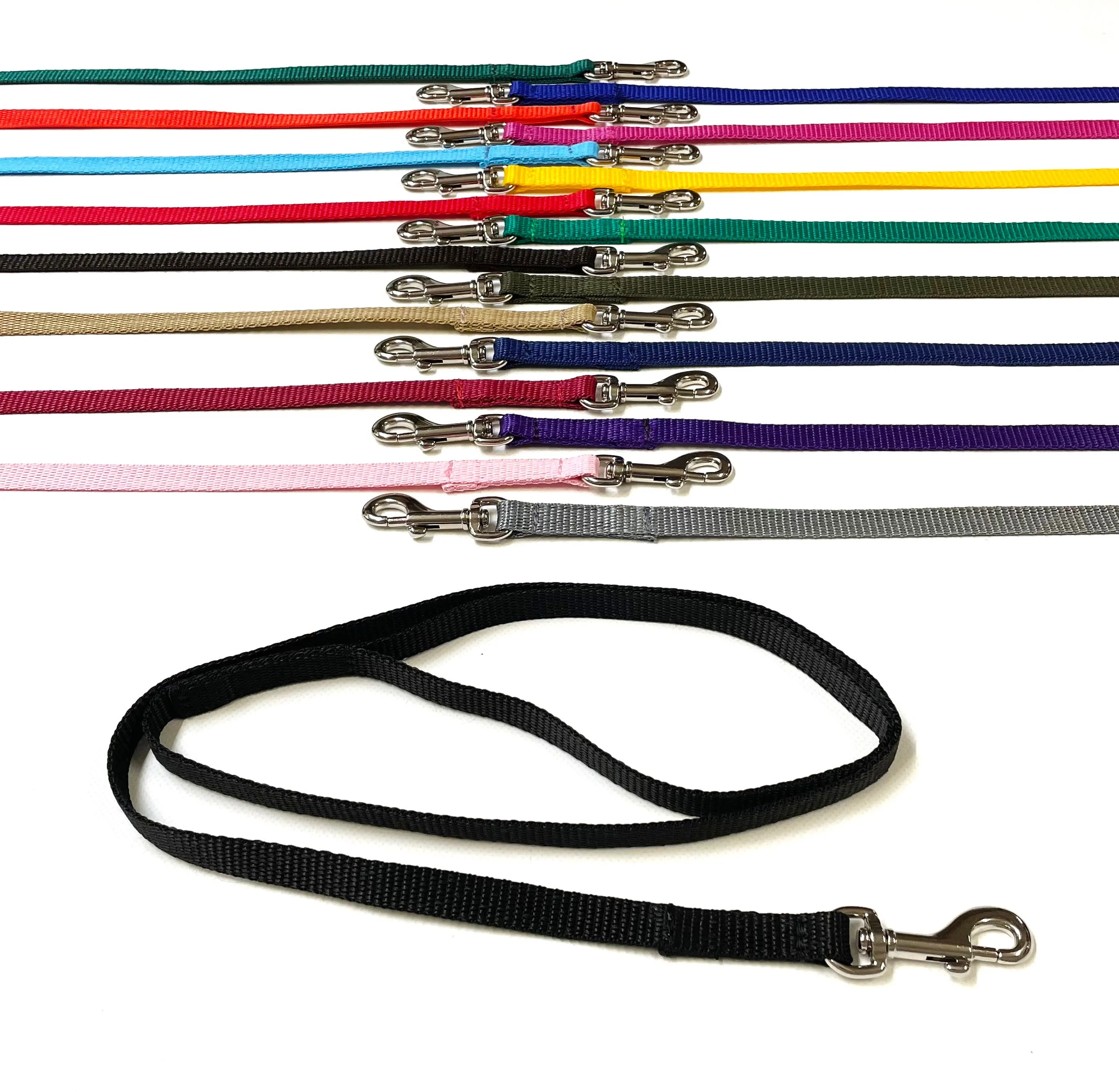 45" Long Puppy Dog Walking Lead Leash 13mm Wide Strong Durable Webbing In 19 Colours