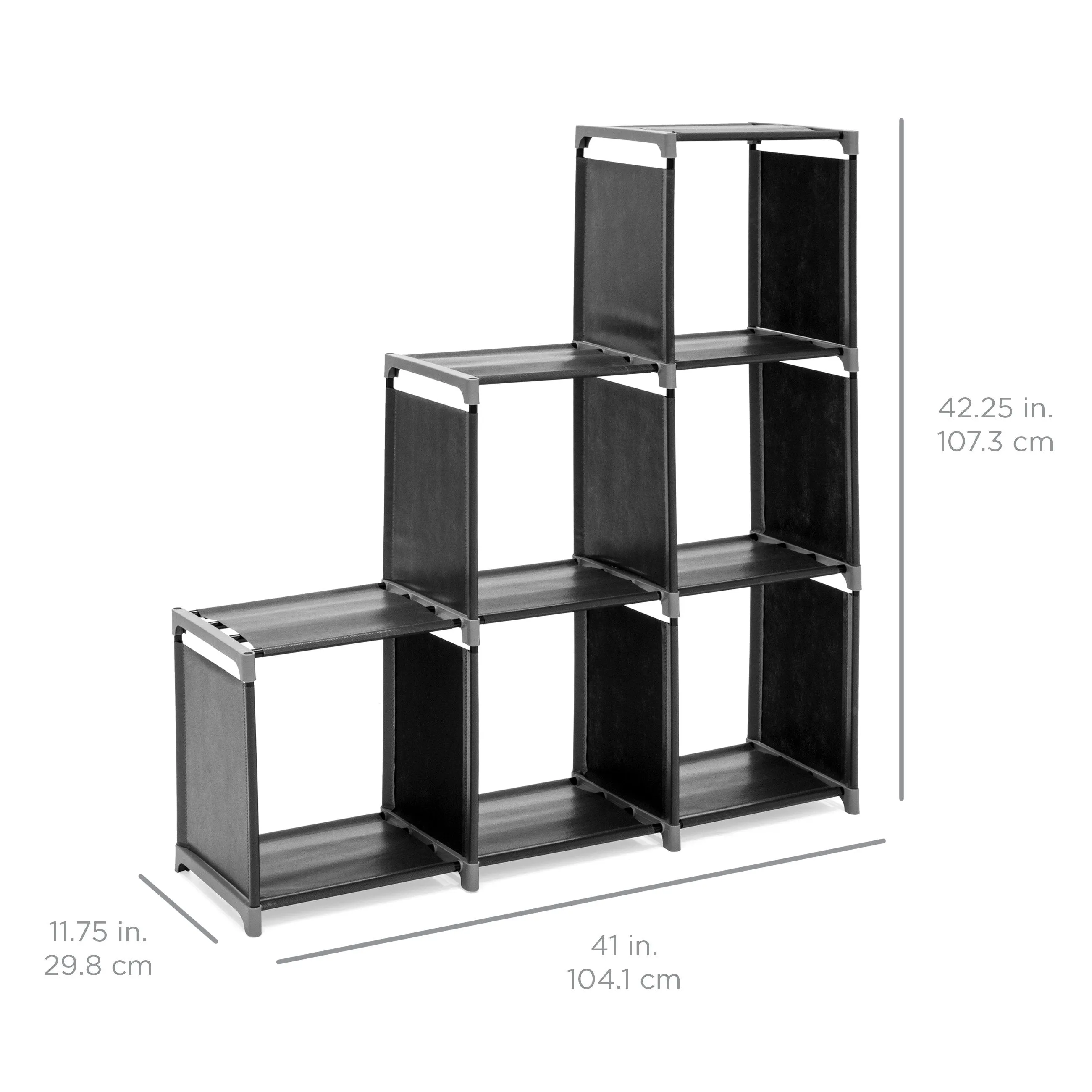 6-Drawer Multi-Purpose Cubby Storage Cabinet - Black