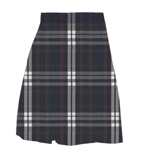 A  - Juniors Plaid Poly Cot Box Pleat Skirt  - P60