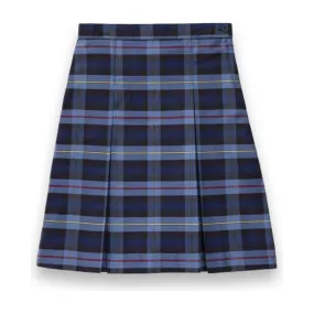 A  - Plaid PolyCot Box Pleat Skirt - P41