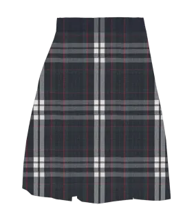 A  Teen Plaid Poly Cot Box Pleat Skirt  - P60