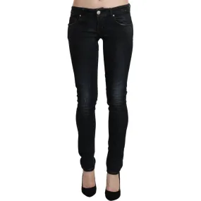 Acht Sleek Black Washed Skinny Jeans