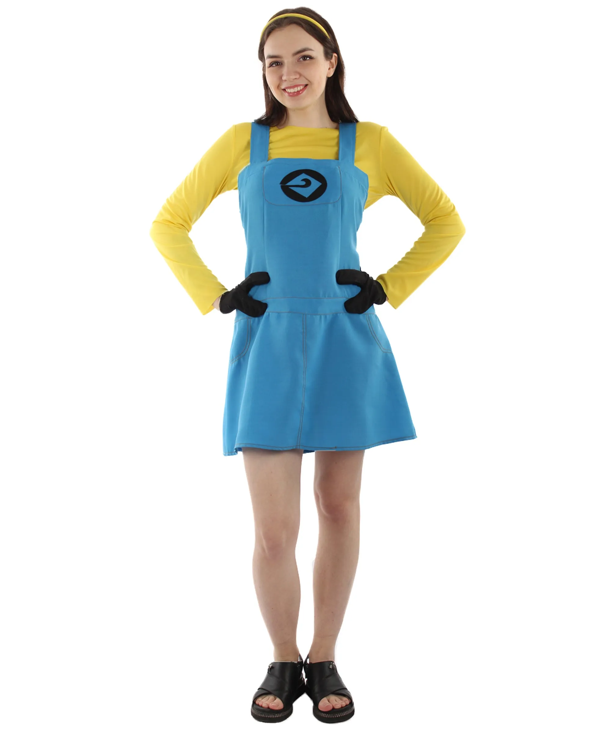 Adult Women's Animated Movie Yellow Creature Costume |  Yellow & Blue Halloween Costume