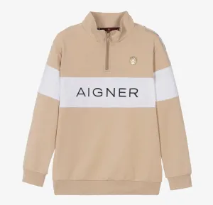 Aigner Pullover Logo Light Brown