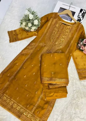 ALMS-61- Mustard Readymade Suit