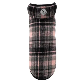 Alpine Plaid Dog Jacket Light Pink/Grey/Black