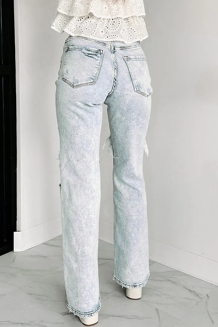 Always Iconic High Rise 90s Vintage Flare Vervet Jeans (Light Acid)