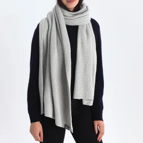 Antua Cotton Scarf [Silver grey]