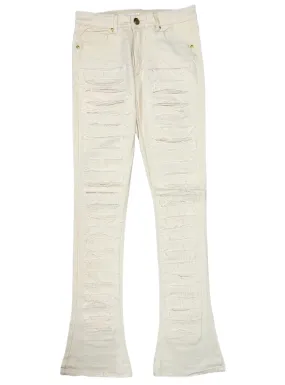 Argonaut Nations Jeans - Blocked Distress - Bone - P2208