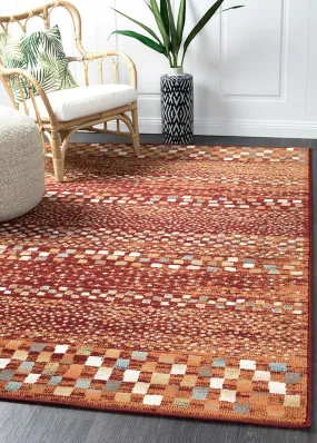 Asmita Squares Rust Rug