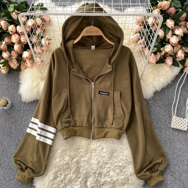 Autumn new short cardigan coat sweater women's casual top  1545