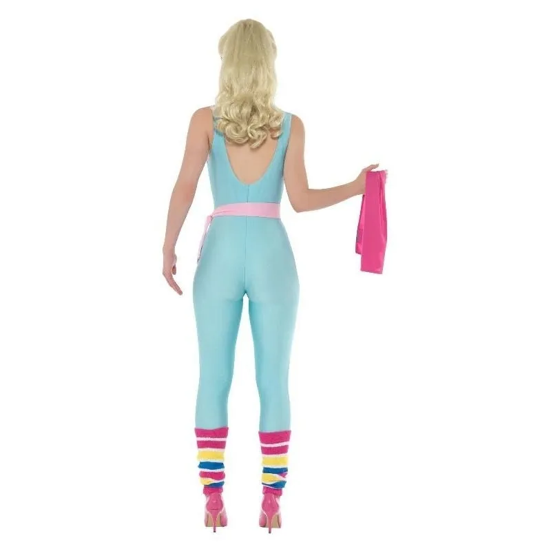 Barbie Costume Fitness Great Shape Workout Adult Blue Jumpsuit