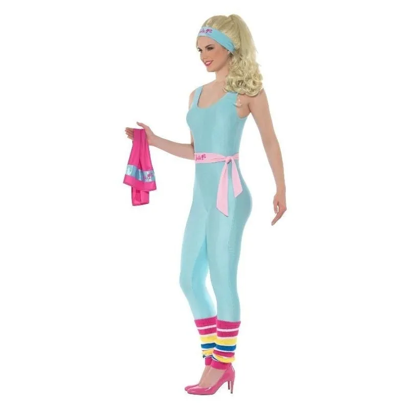 Barbie Costume Fitness Great Shape Workout Adult Blue Jumpsuit