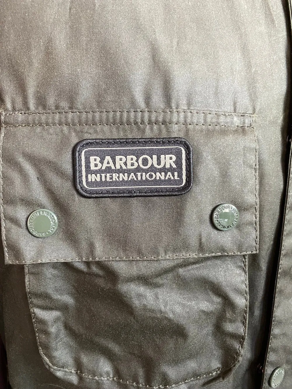 Barbour International Light Weight Slim Wax Jacket - Olive