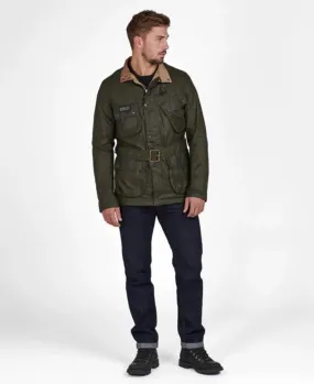 Barbour International Light Weight Slim Wax Jacket - Olive