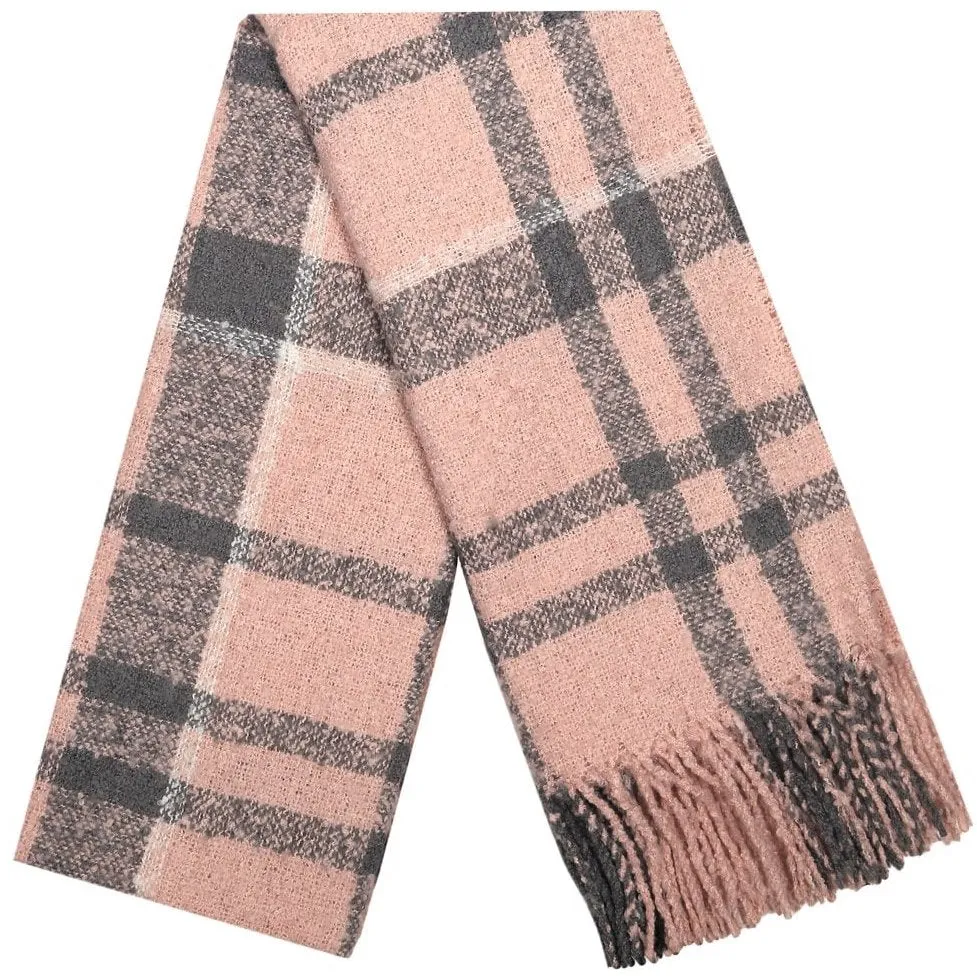 Barbour Scarf-Boucle-Wrap-Pink/Grey-LSC0130PI31