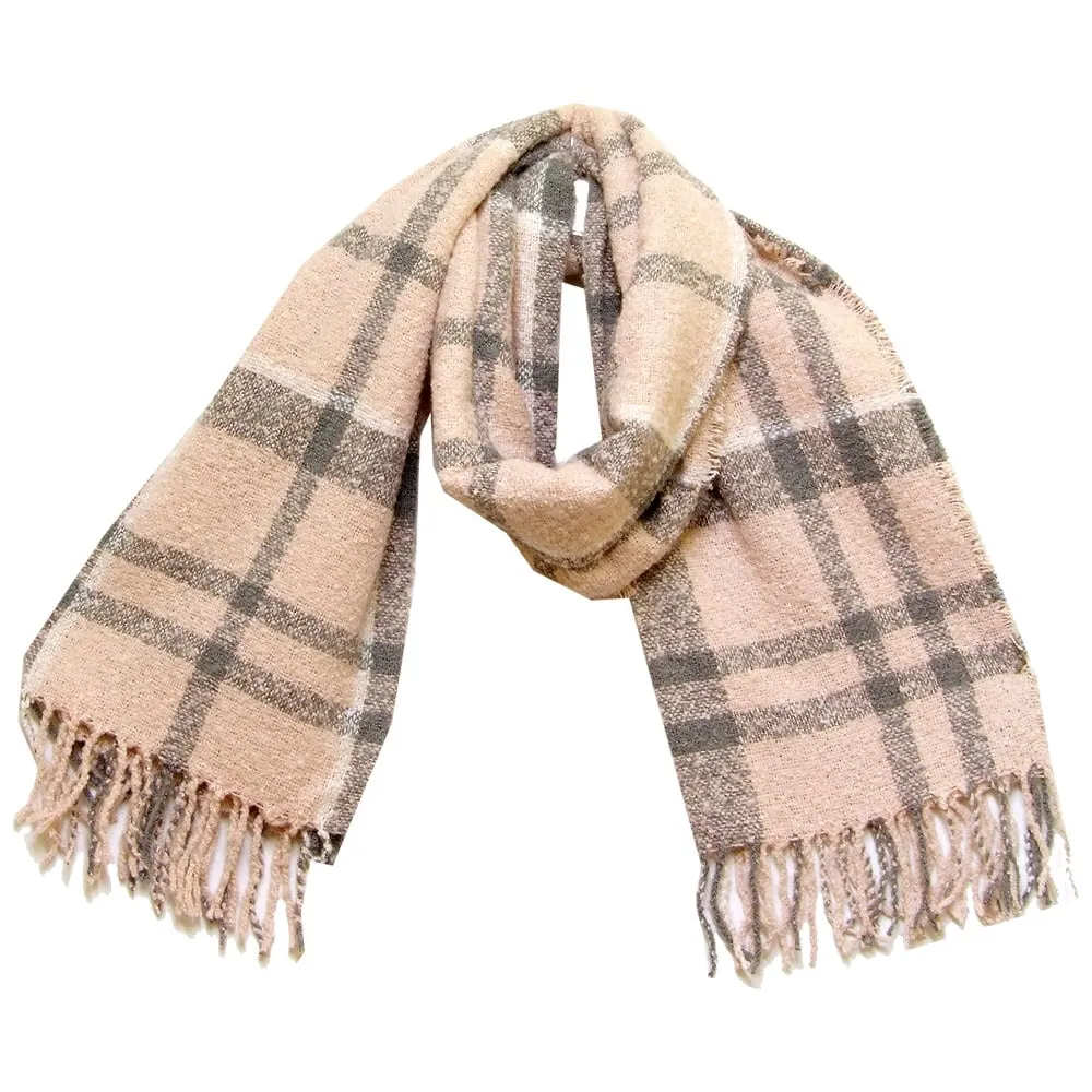 Barbour Scarf-Boucle-Wrap-Pink/Grey-LSC0130PI31