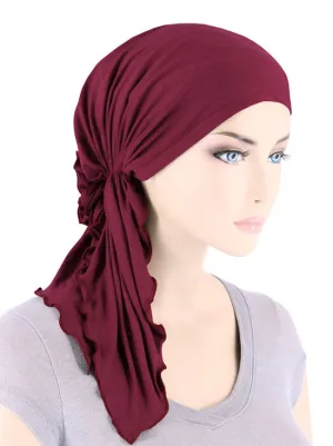 BELLA-BB-790#The Bella Scarf Bamboo Burgundy