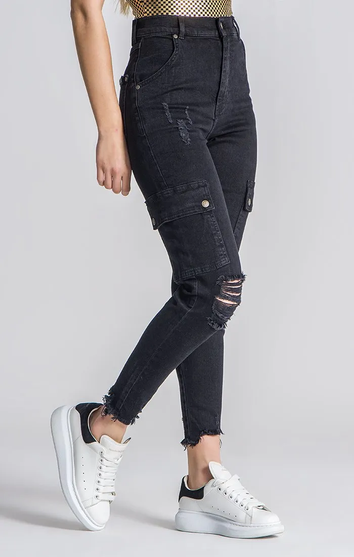 Black Core Cargo Jeans