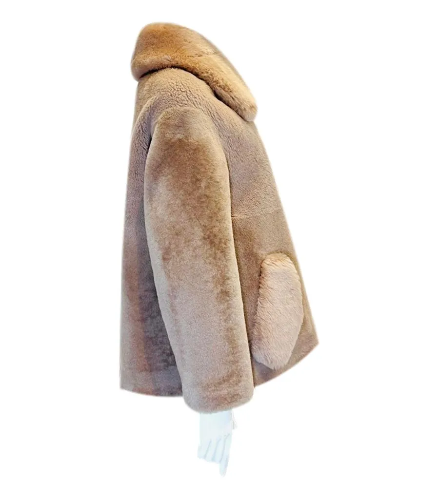 Blancha Sheepskin Teddy Coat. Size 38IT