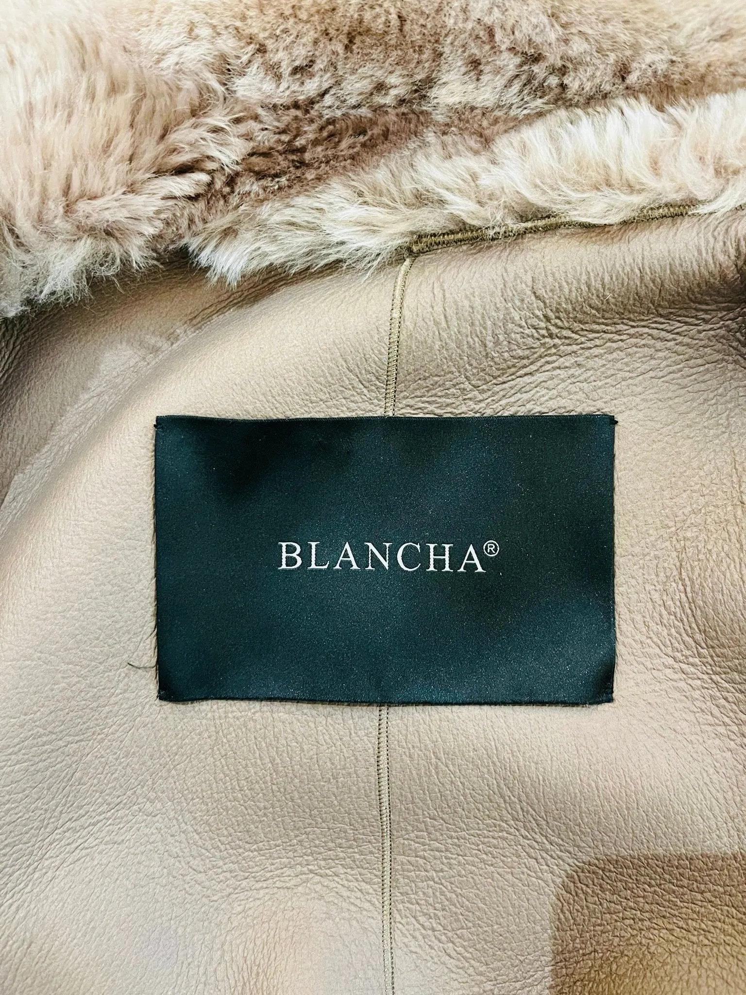 Blancha Sheepskin Teddy Coat. Size 38IT