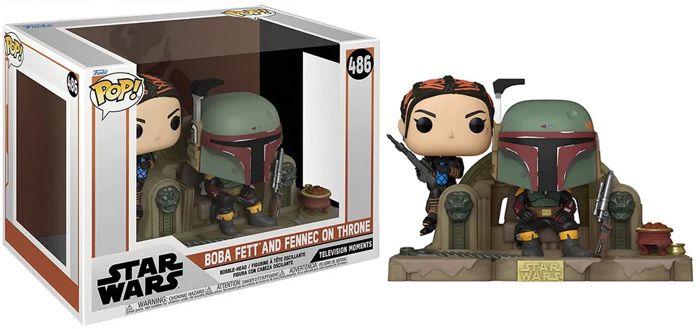 Boba Fett and Fennec on Throne (Moments, The Book of Boba Fett) 486  [Damaged: 6.5/10]