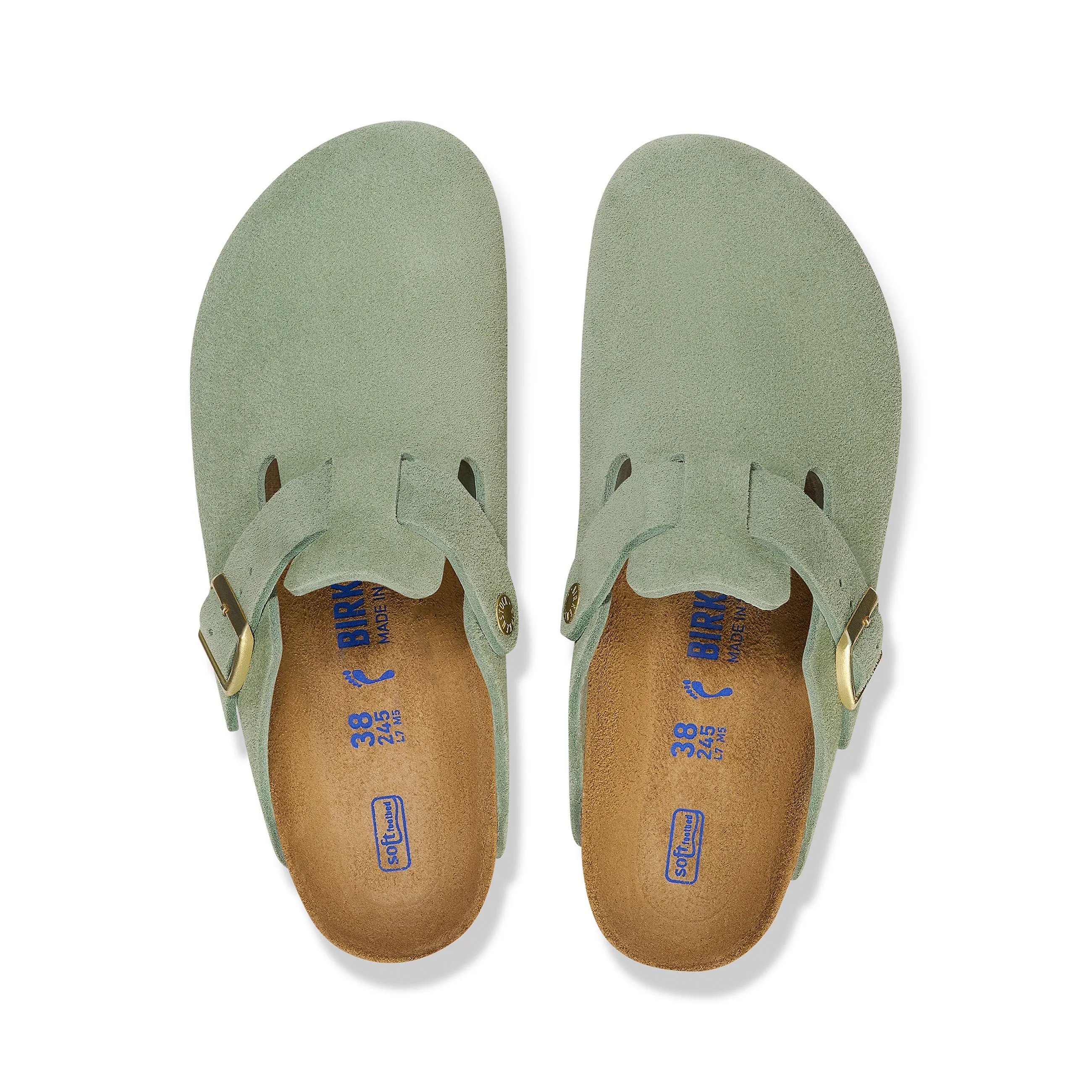 Boston SFB Green Tea Suede Leather