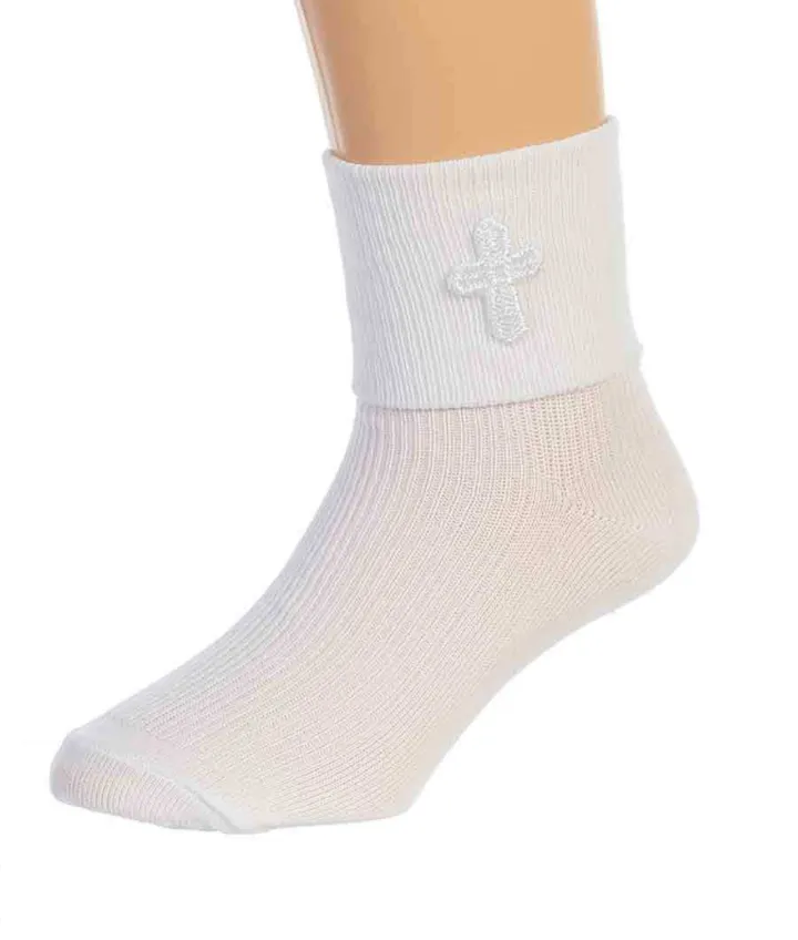 Boys Sock Boys Baptism, Christening and First Holy Communion socks with Cross