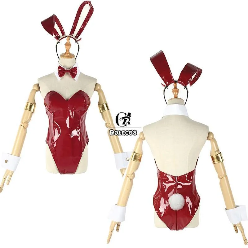 Bunny Cosplay Costume Red Leather Women Jumpsuit Zero Two Waifu Darling in the Franxx