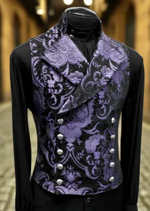 CAVALIER VEST - Purple/Black Tapestry