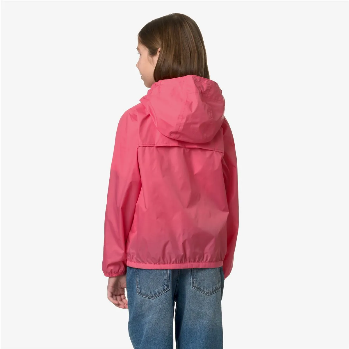 Claude - Kids Packable Full Zip Waterproof Rain Jacket in Pink