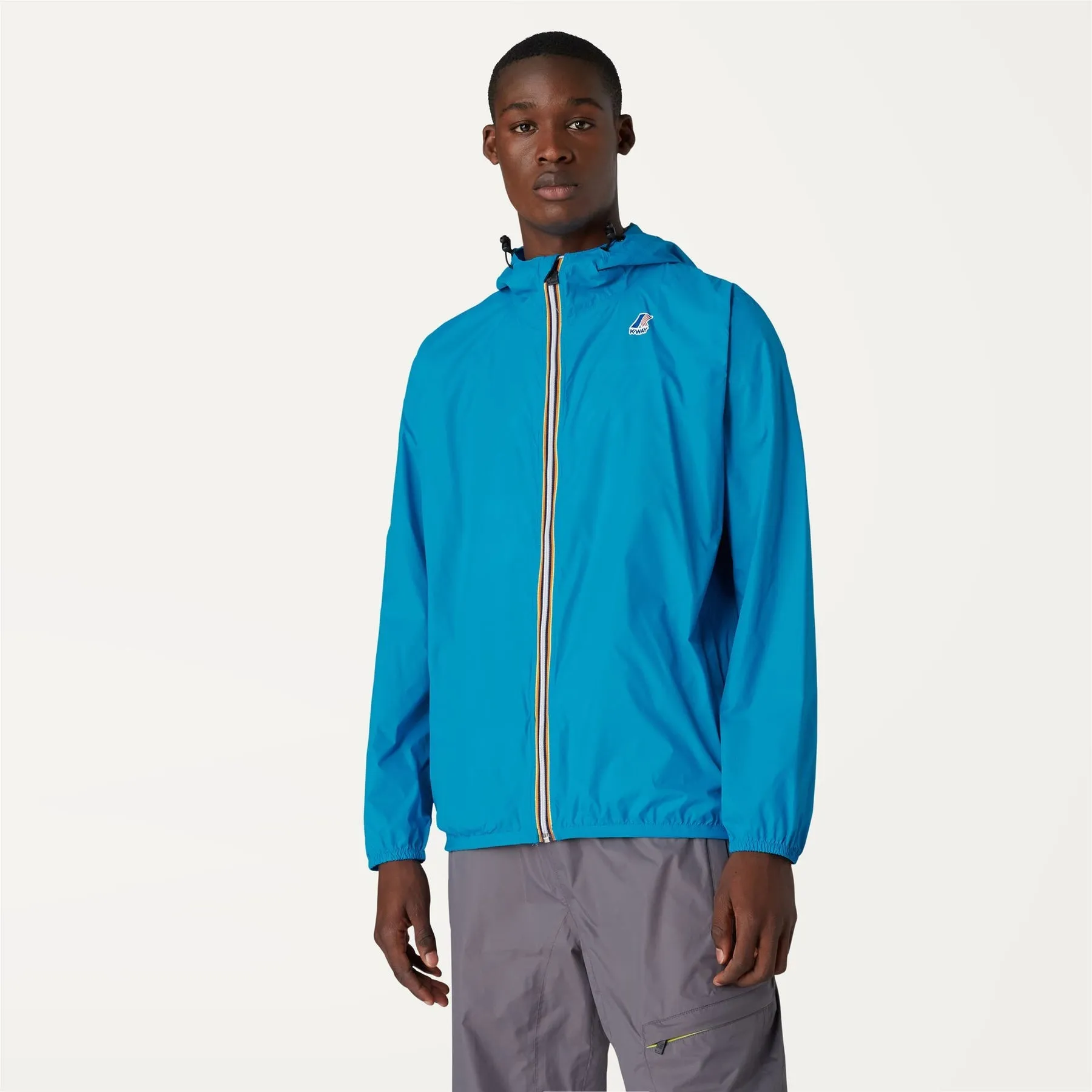 Claude - Unisex Packable Full Zip Waterproof  Rain Jacket in Blue California