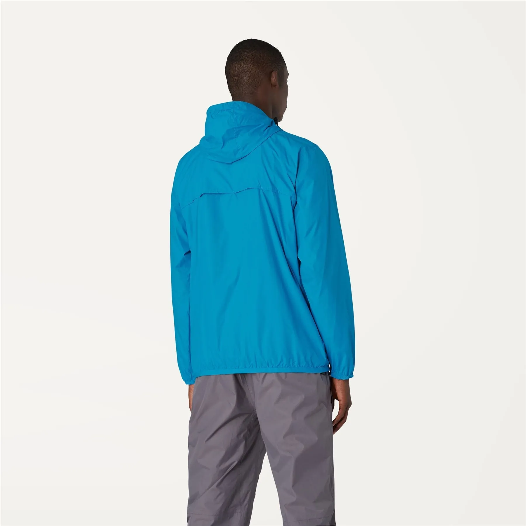 Claude - Unisex Packable Full Zip Waterproof  Rain Jacket in Blue California