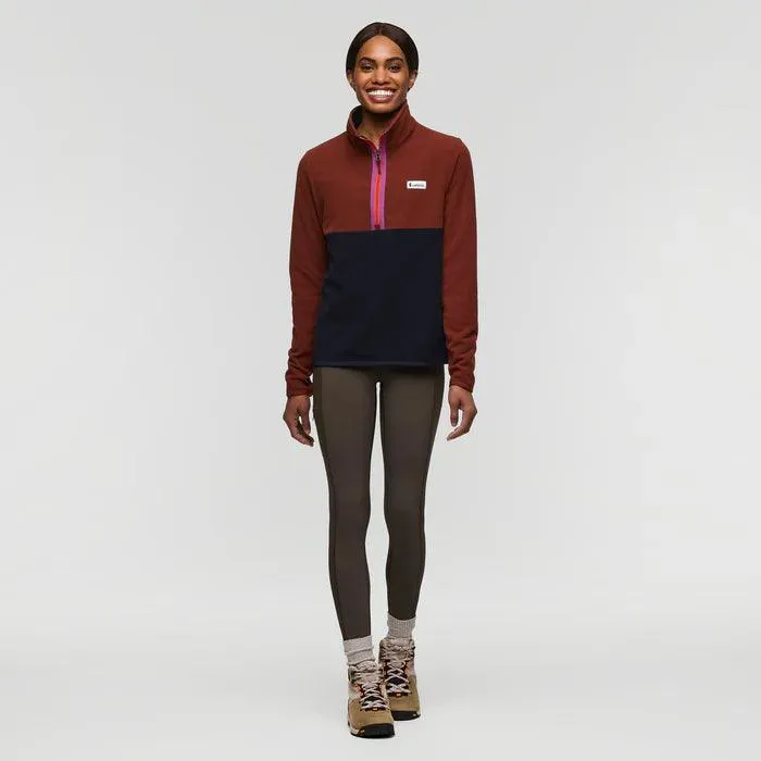 Cotopaxi Women’s Amado Fleece Pullover Rusty and Carbon