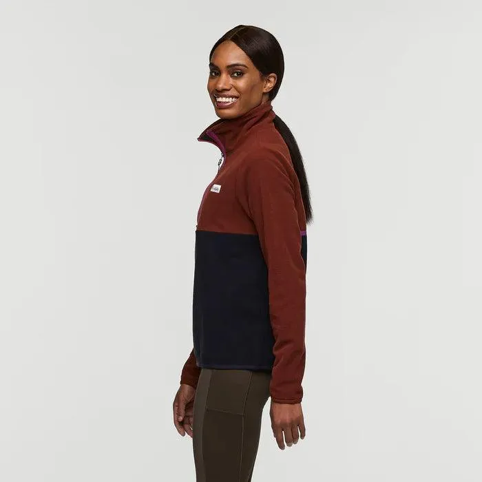 Cotopaxi Women’s Amado Fleece Pullover Rusty and Carbon