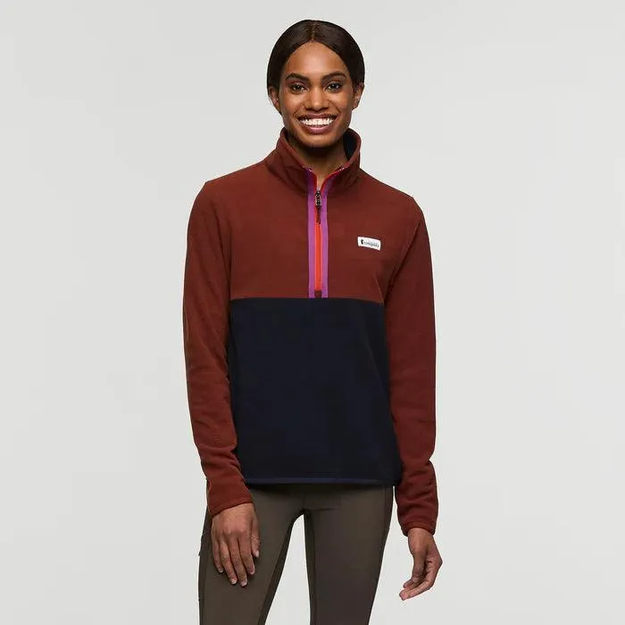 Cotopaxi Women’s Amado Fleece Pullover Rusty and Carbon