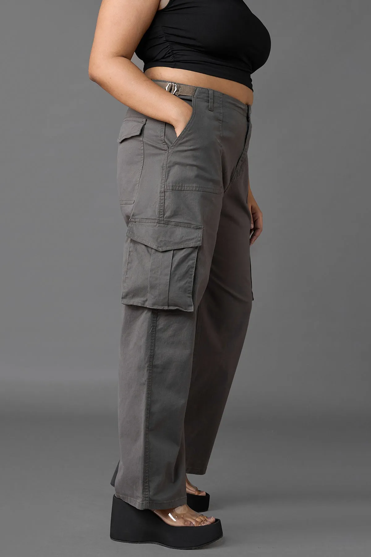 Curve Shadow Slate Cargo Jeans