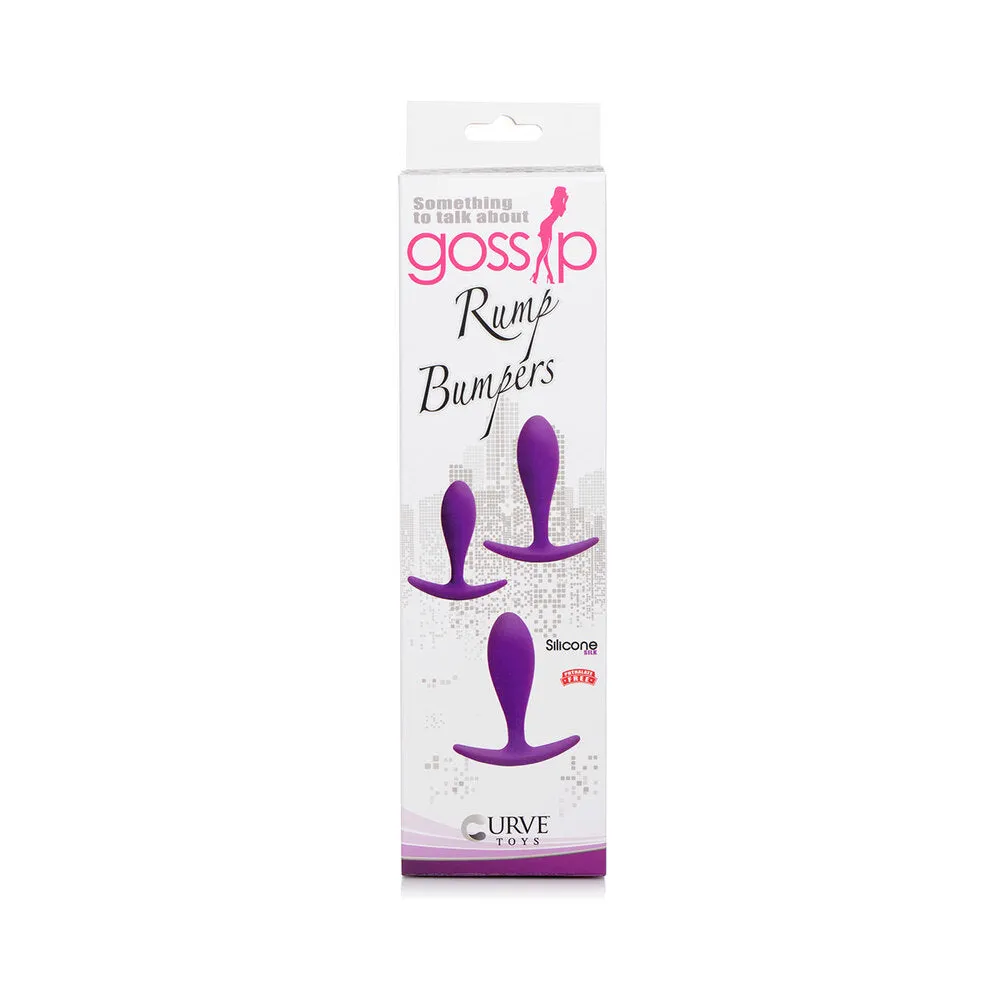 Curve Toys Gossip Rump Bumpers 3-Piece Silicone Anal Training Set Violet