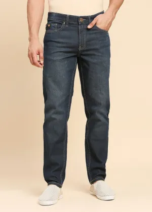 Dark Blue Premium Five Pocket Slim Fit Jeans