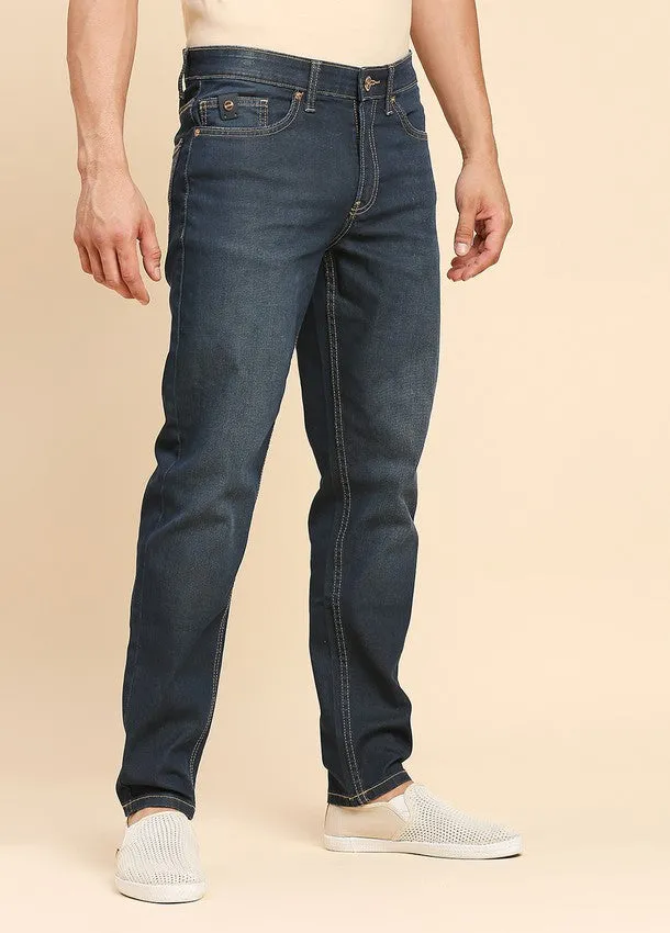 Dark Blue Premium Five Pocket Slim Fit Jeans