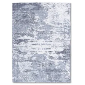 Distressed Mixed Grey Washable Rug