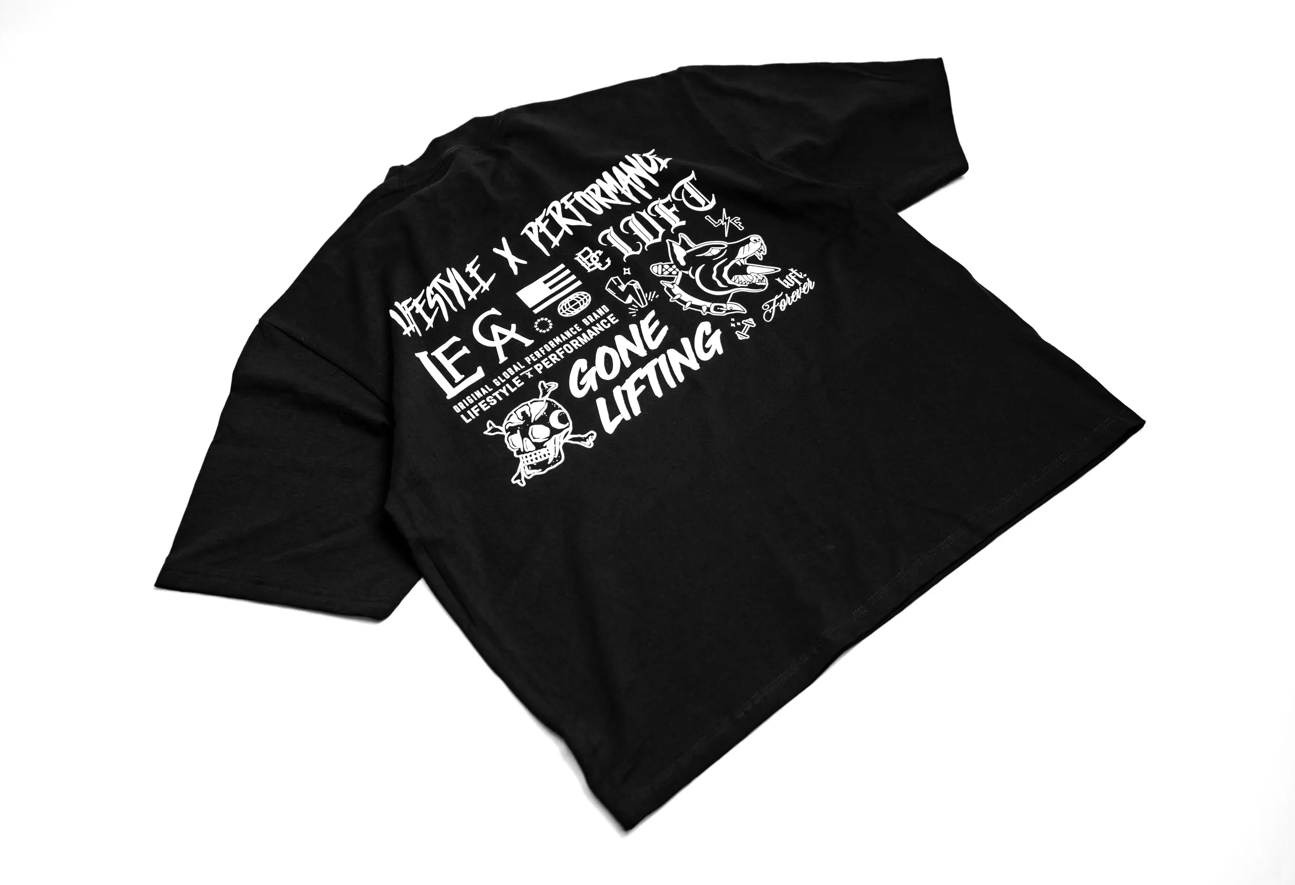 Doodles Oversized Pump Tee - Black