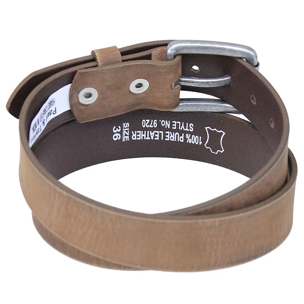 Dull Brown Rub Durable Leather Belt #BT97201N