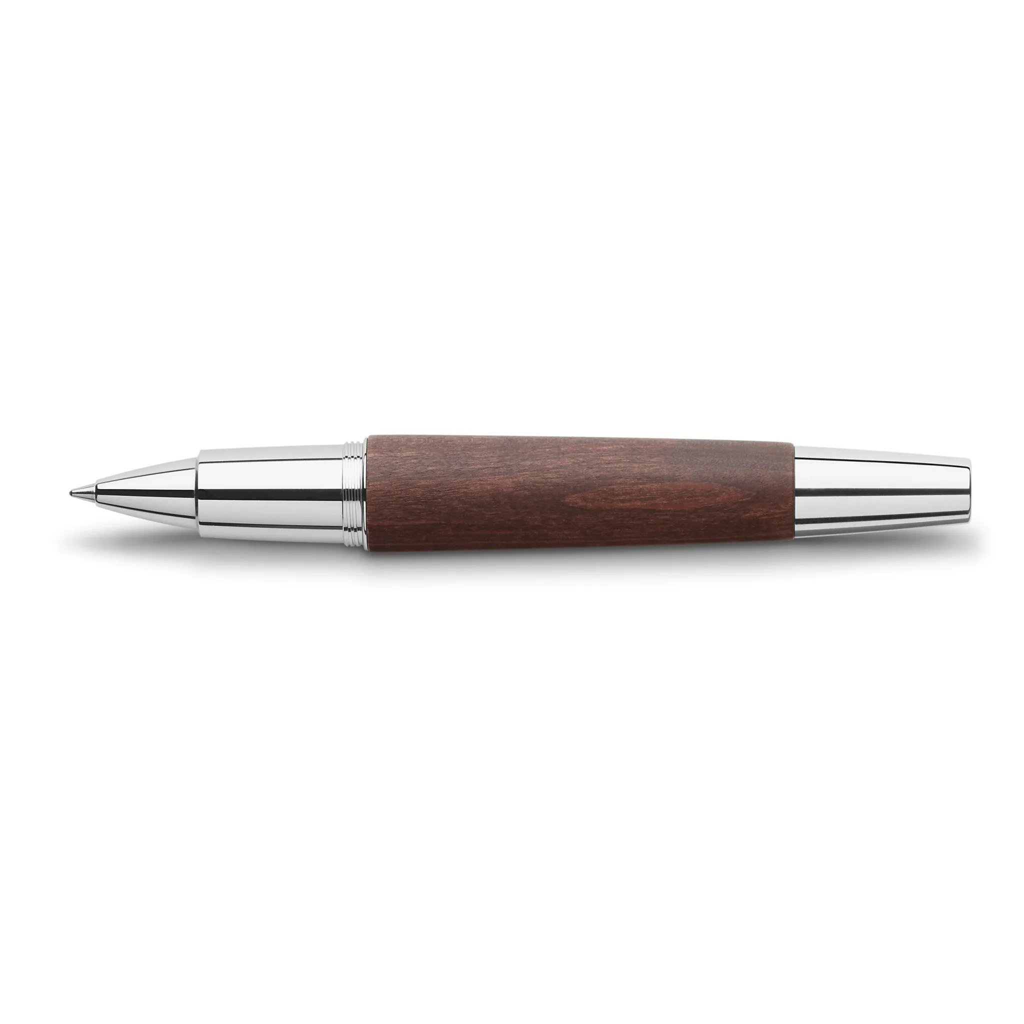 e-motion Rollerball Pen, Wood & Polished Chrome - Dark Brown - #148215