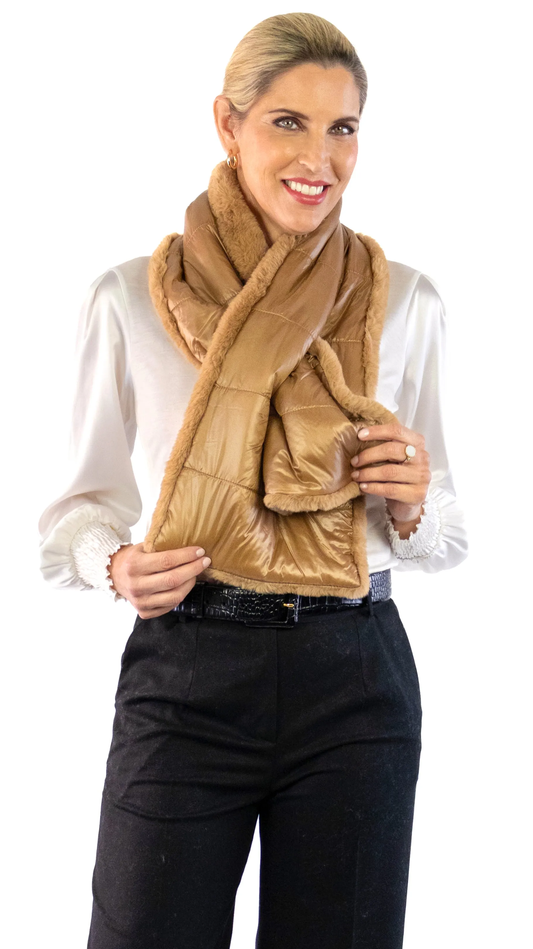 Faux Fur Scarf- Camel