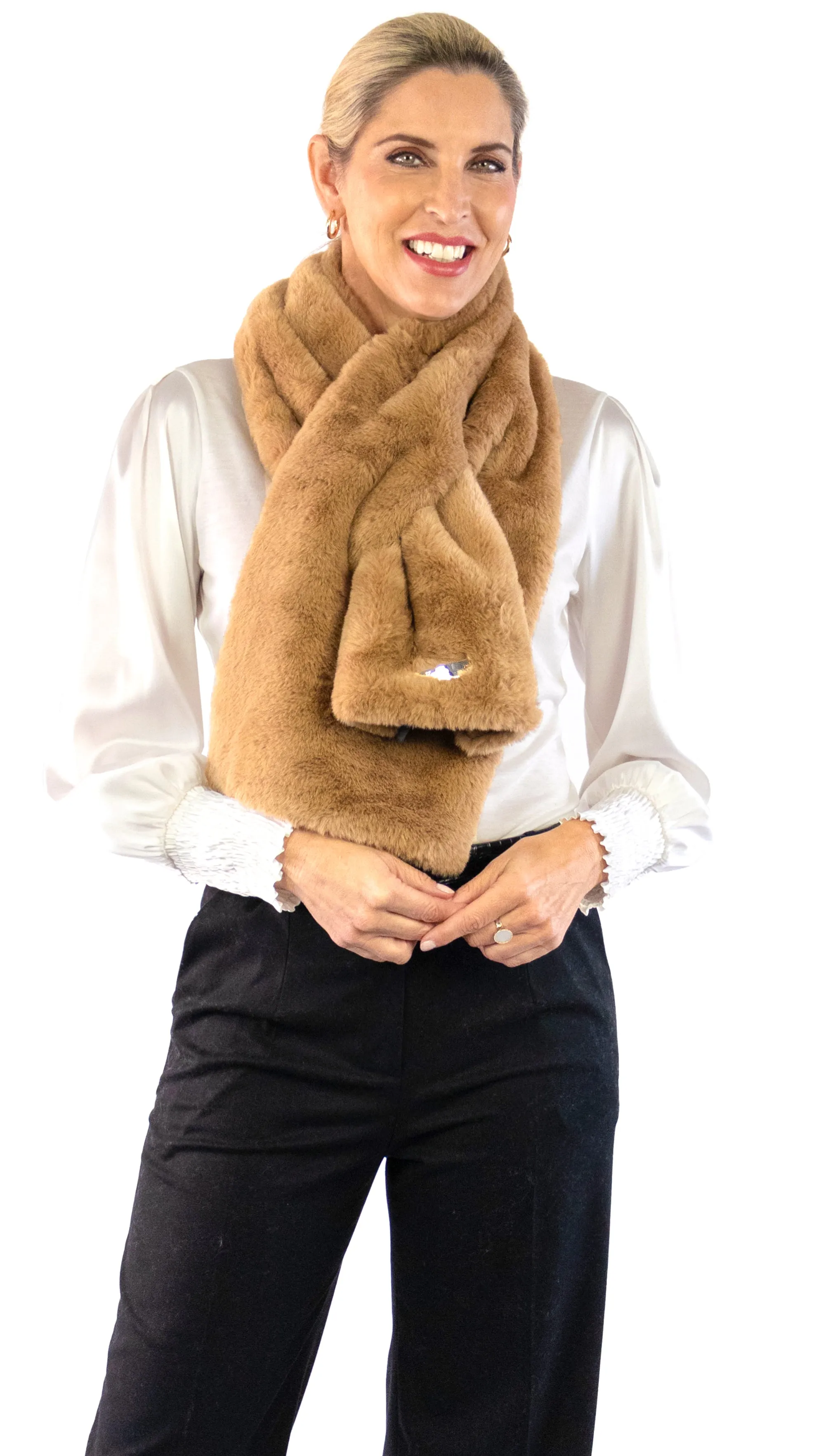 Faux Fur Scarf- Camel