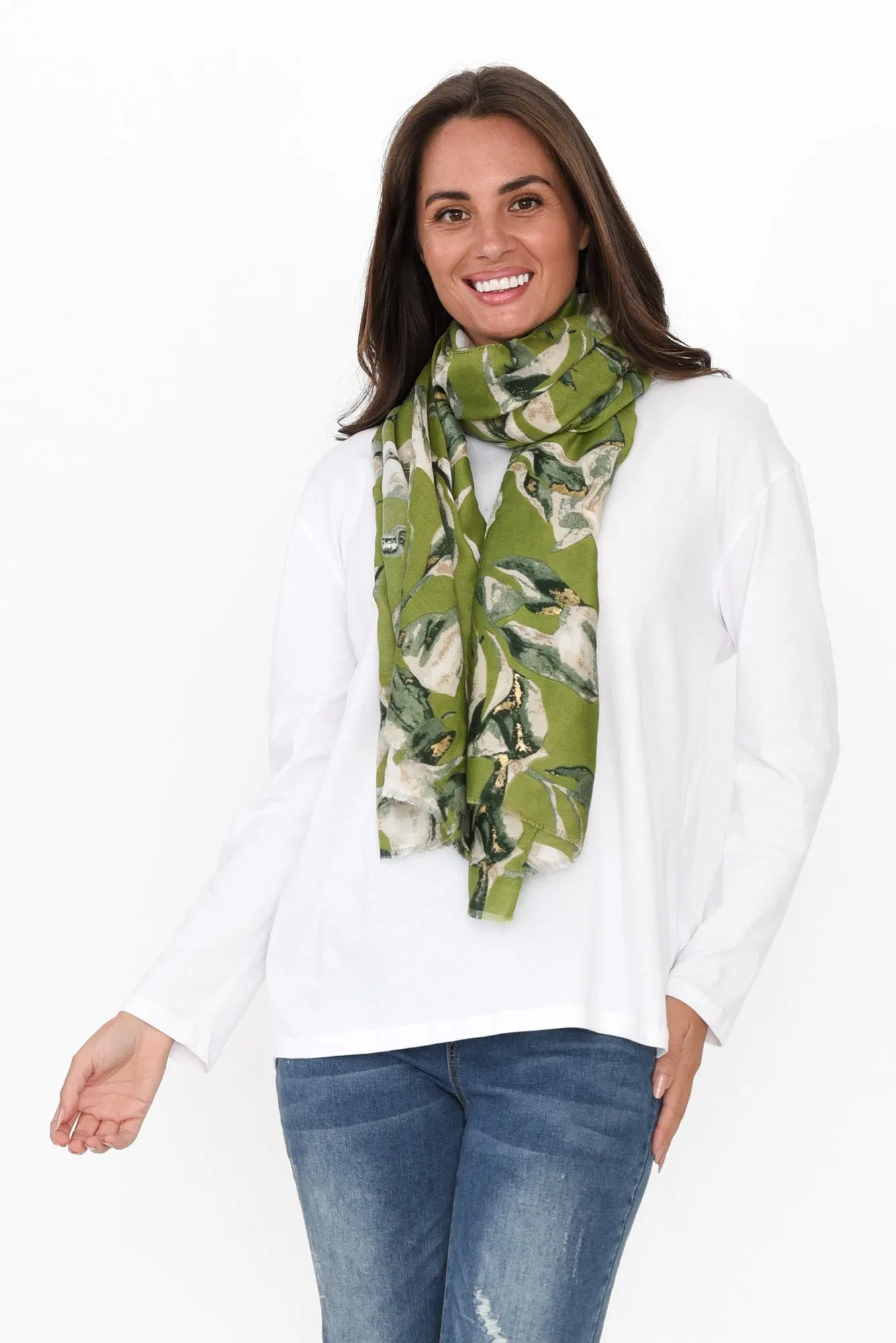 Fifi Green Garden Scarf